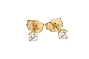  14k Yellow Gold .18cttw Diamond Stud Earrings