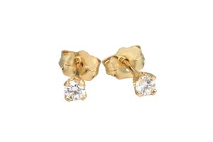  14k Yellow Gold .13cttw Diamond Stud Earrings