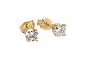  14k Yellow Gold .49cttw Diamond Stud Earrings