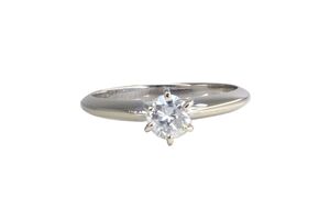  14k White Gold .46cttw Solitaire Diamond Engagement Ring