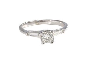  14k White Gold Princess Diamond Engagement Ring