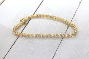  10k Yellow Gold Approx. 1.0cttw Diamond Tennis Bracelet