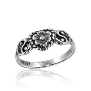 New! Sterling Silver Flower Ring
