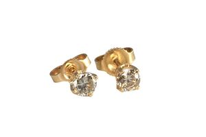  14k Yellow Gold TLB .47cttw Diamond Stud Earrings