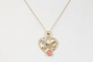  10k Yellow Gold #1 Mom in Heart Necklace