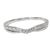  14k White Gold Curved Diamond Band