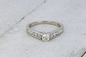  14k White Gold Diamond Engagement Ring