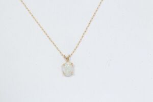  14k Yellow Gold Fire Opal Necklace