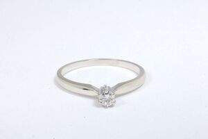  14k White Gold .13cttw Diamond Solitaire Engagement Ring
