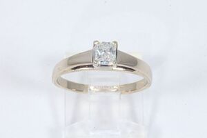  14k White gold 0.50cttw Princess Diamond Engagement Ring