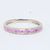  10k White Gold Pink Stone Channel Ring