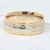  14k Two Tone Gold Hammered Finish Wide Band