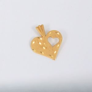  14k Yellow Gold Heart w/ Heart Cutout Pendant