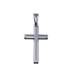 New! Sterling Silver Plain High Polished Cross Pendant