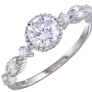 New! Sterling Silver CZ Engagement Style Ring 