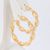  14k Gold Twisted Look Large Hoop Earrings