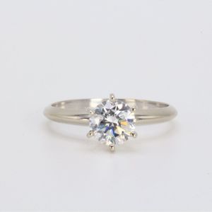  14k White Gold 1.01ctw Brilliant Round Lab Grown Diamond Engagement Ring